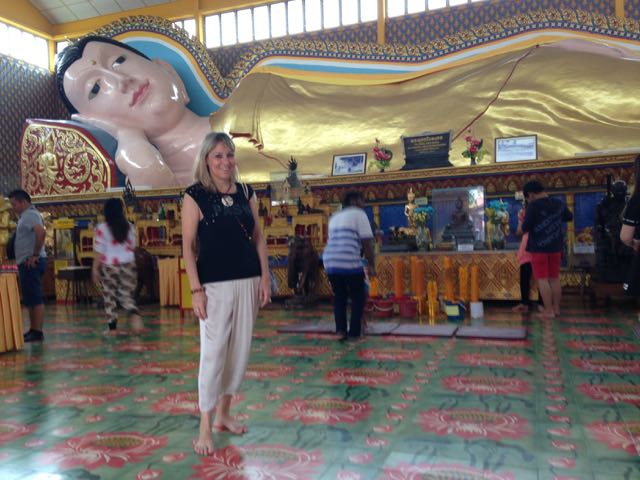 The gold-plated 100ft-long reclining Buddha 