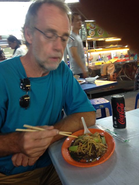 Paul enjoying Tom Yam