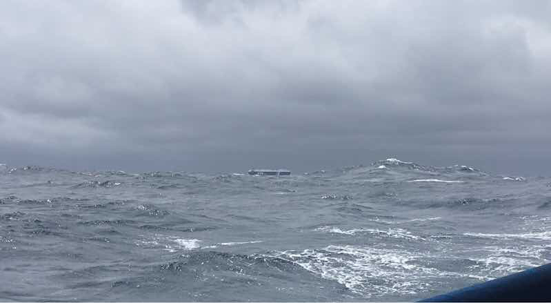 Day 11, 1st July. 39-16N, 163-45E. Daily Run: 127 NM. Weather: 25 Knots wind, rain, fog, cold. 3096 NM to go